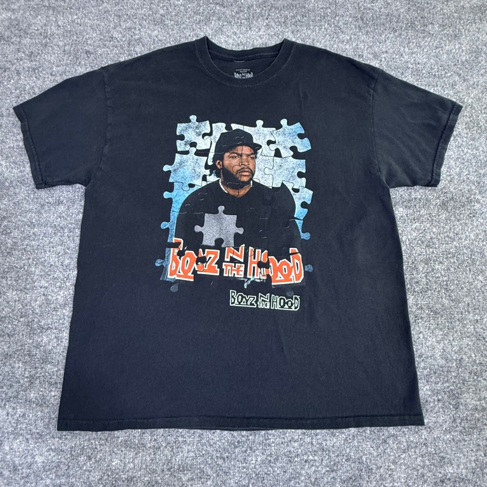 Boyz N The Hood Ice Cube Graphic T-Shirt XL Black Puzzle Portrait Movie Tee